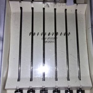 NIB Pottery Barn Vintage Silver w Jewels Long Cocktail or Tea Stirrers Set of 6